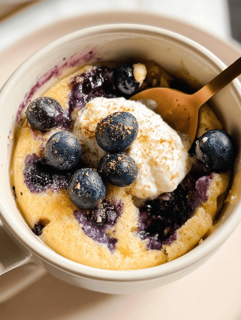 20-Min Healthy Blueberry Mug Cake
