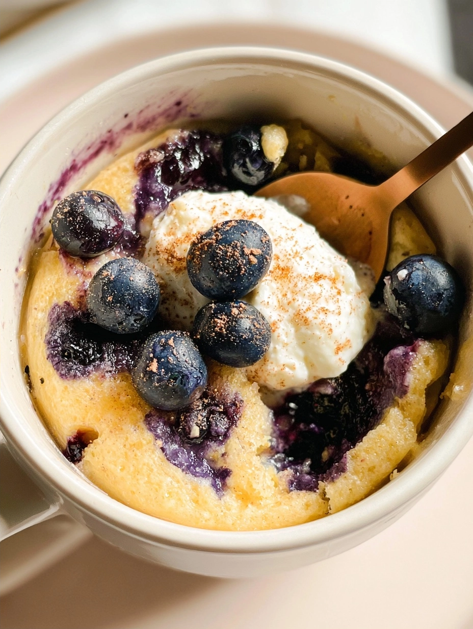 20-Min Healthy Blueberry Mug Cake