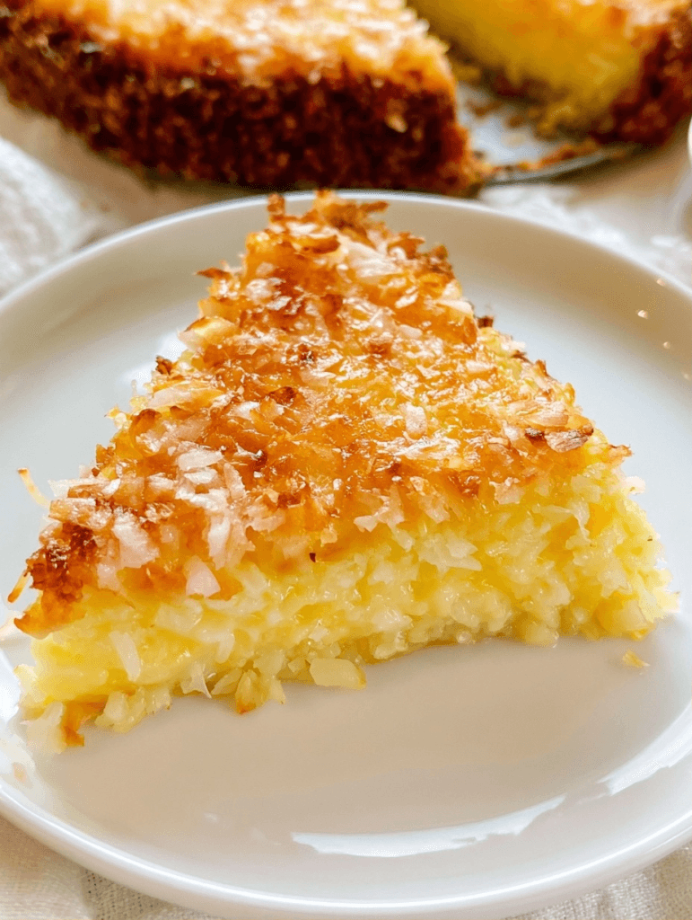 Gluten-Free Coconut Magic Custard Pie Recipe