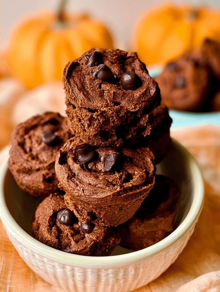 Dairy-Free Halloween Pumpkin Brownie Bites