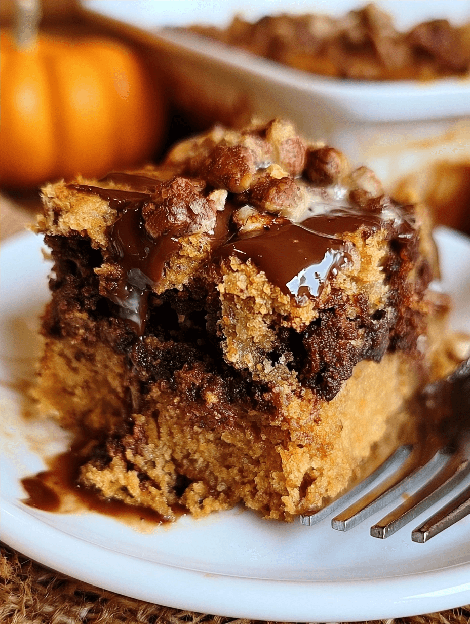 Pumpkin Chocolate Dump Cake Recipe