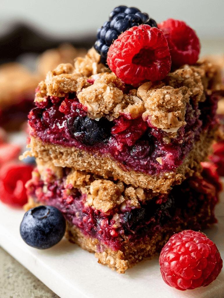 Healthy Berry Streusel Bars for Easy Snacking