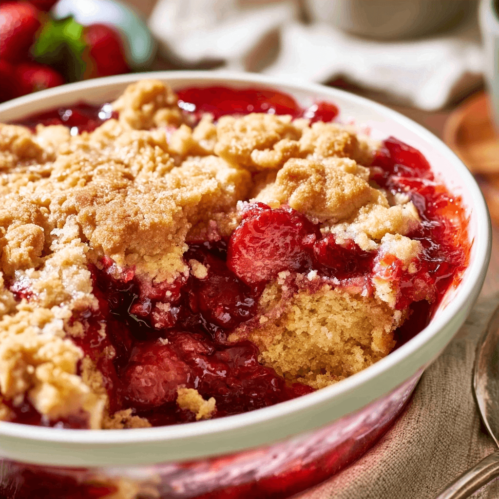Strawberry Dump Cake Recipe for Easy Dessert
