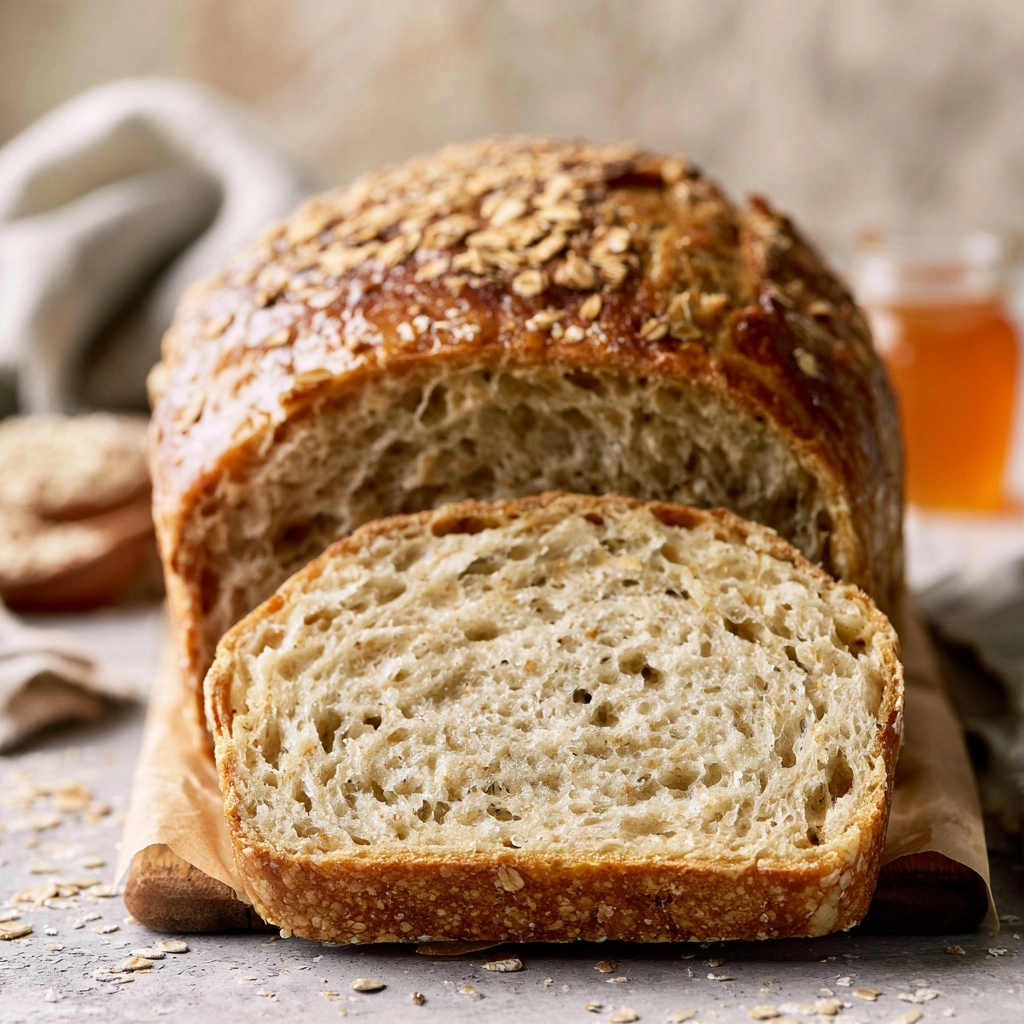 No-Knead Honey Oat Bread Recipe