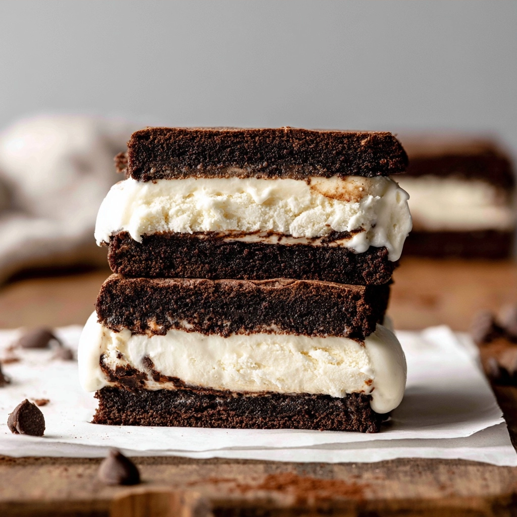 Brownie Ice Cream Sandwiches for Easy Homemade Treats