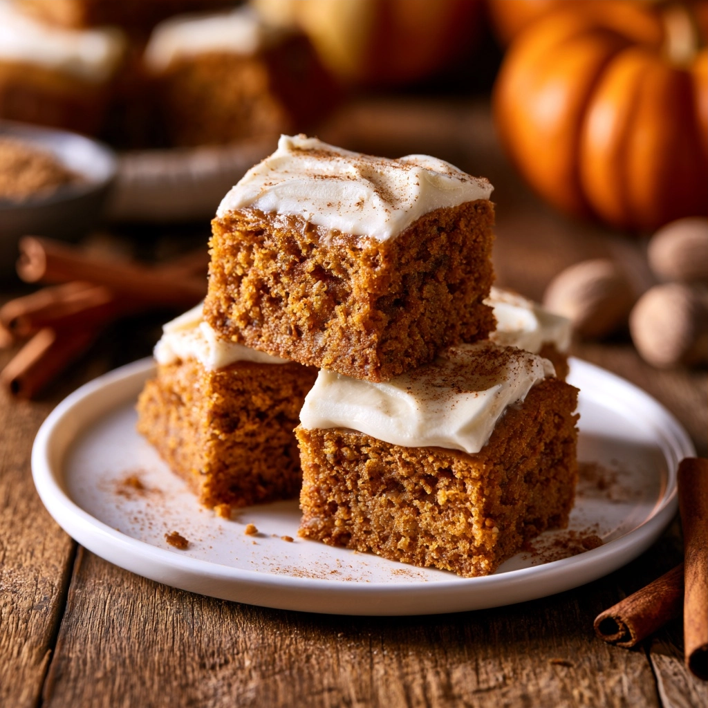 Pumpkin Bars with Cream Cheese Frosting Recipe