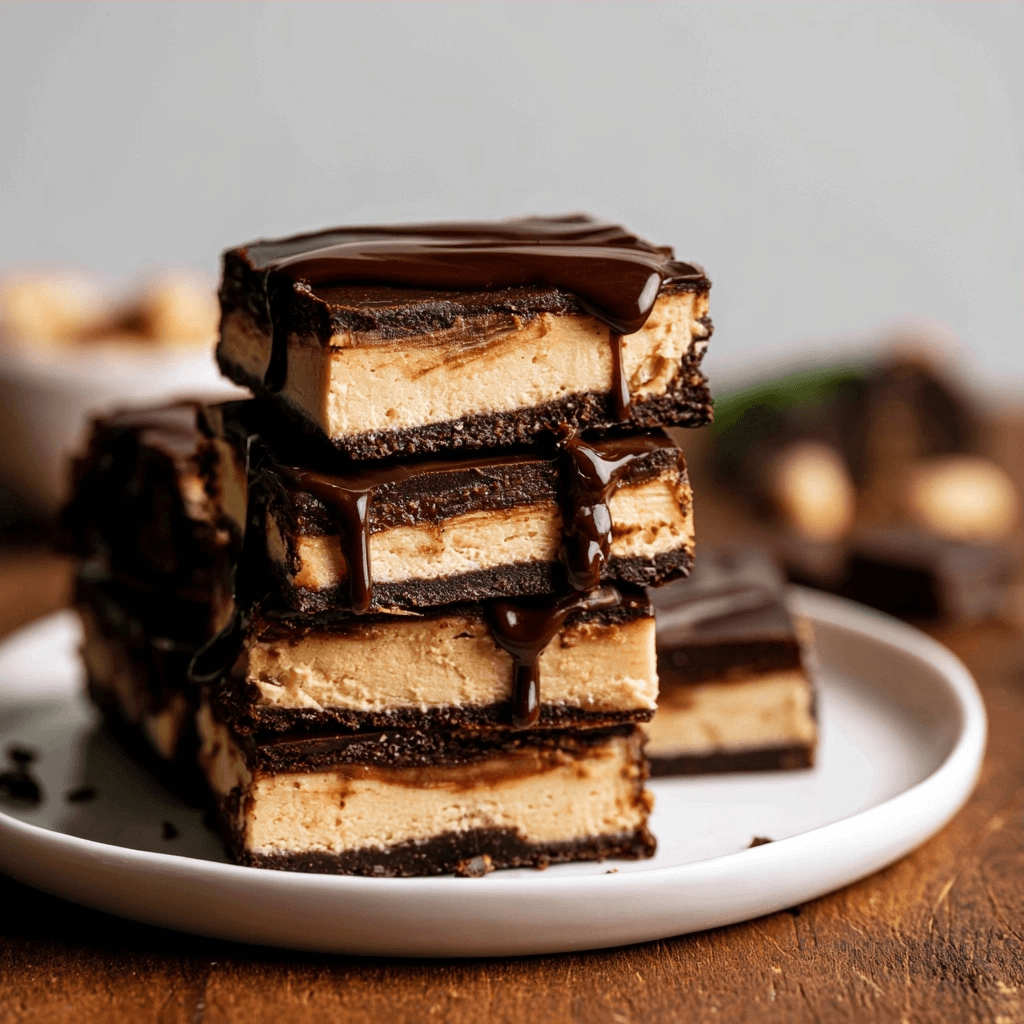 Chocolate Peanut Butter Cheesecake Bars Recipe