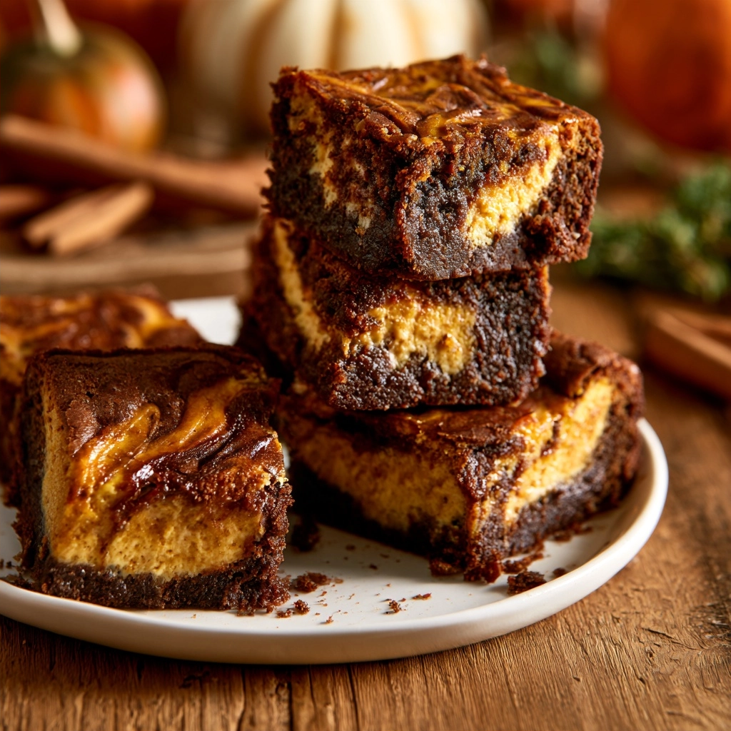 Pumpkin Cheesecake Brownies for Ultimate Fall Desserts