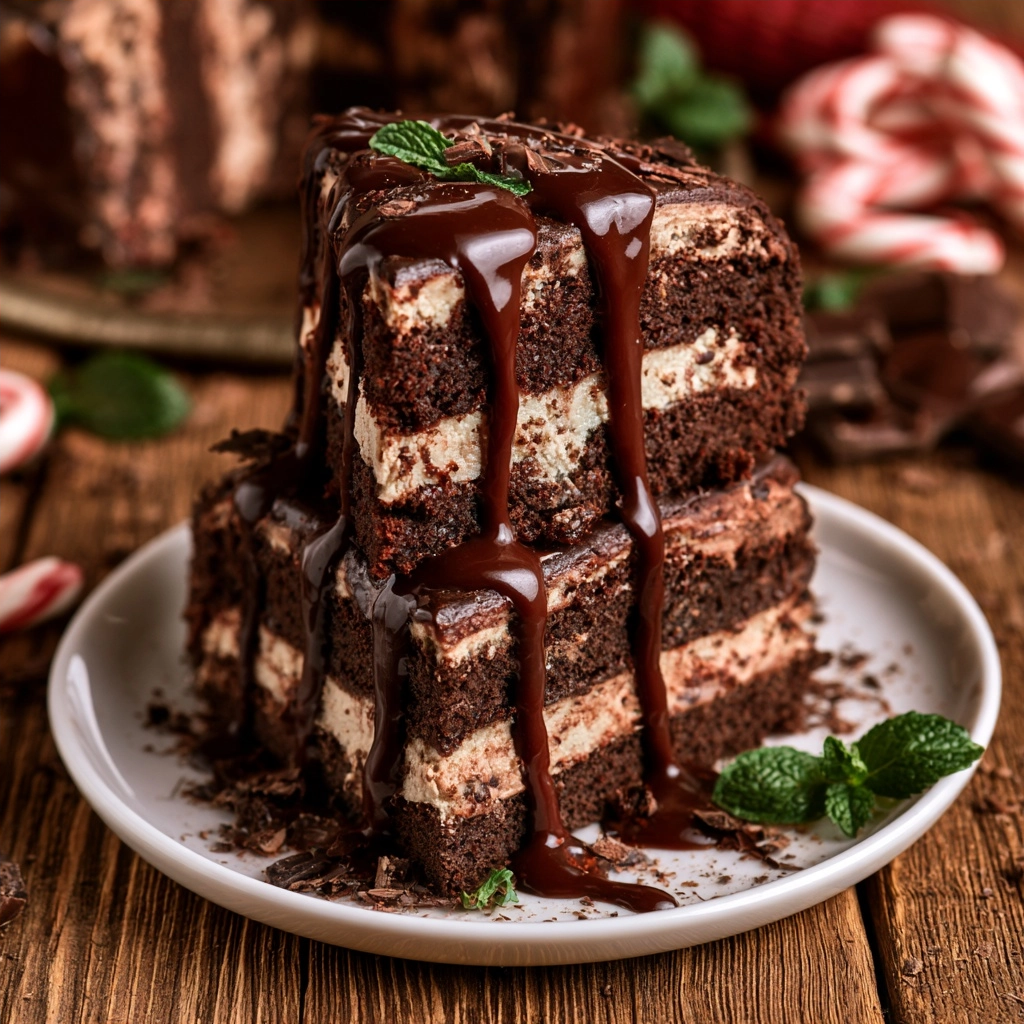 Chocolate Candy Cane Cake Recipe