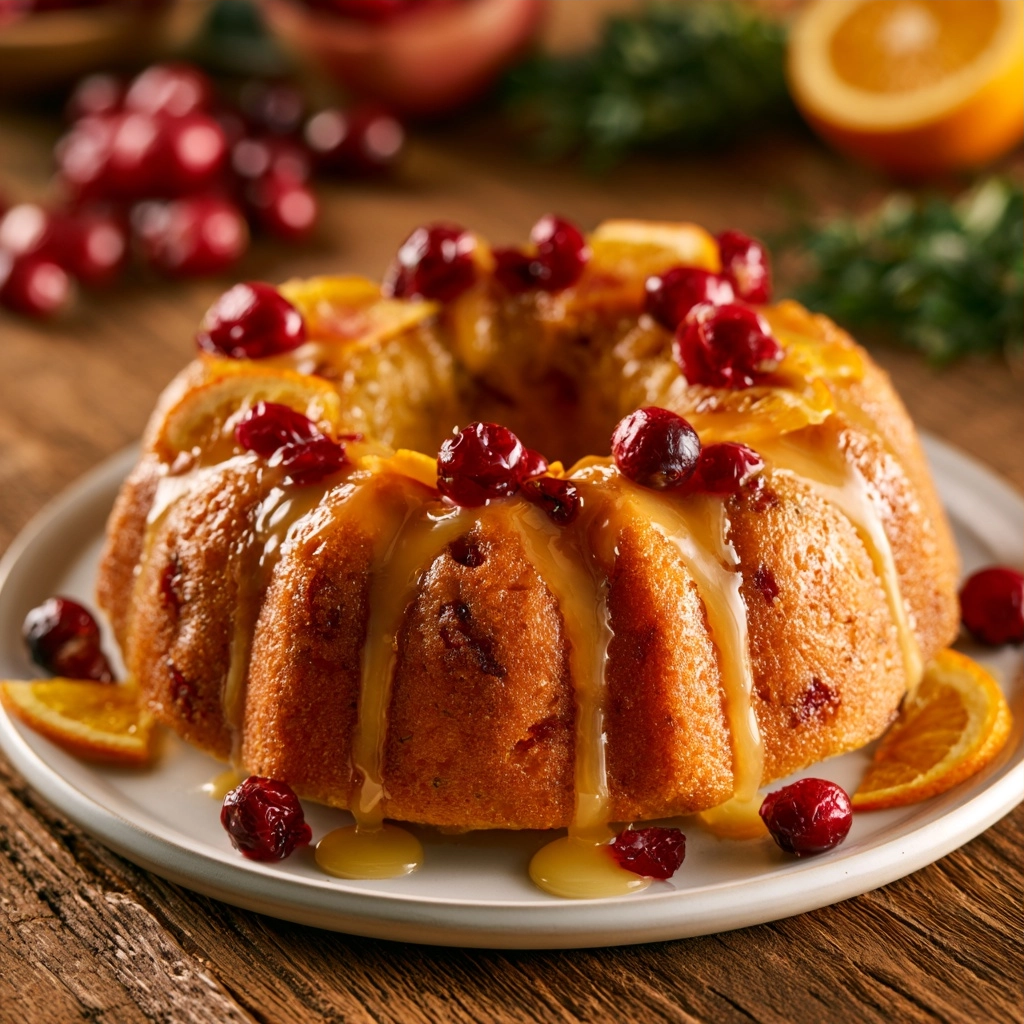 Christmas Cranberry Orange Bundt Cake Recipe