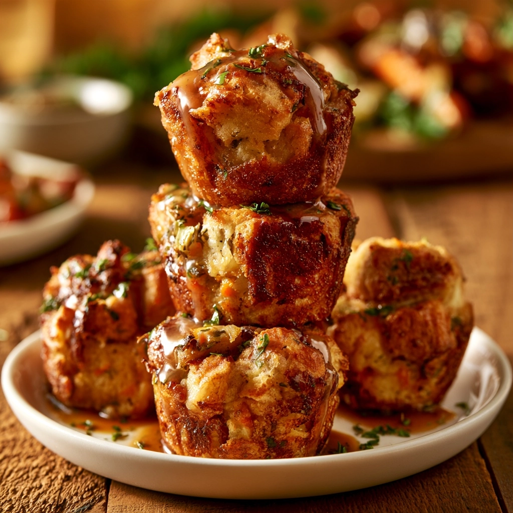 Thanksgiving Leftover Turkey and Stuffing Muffins Recipe